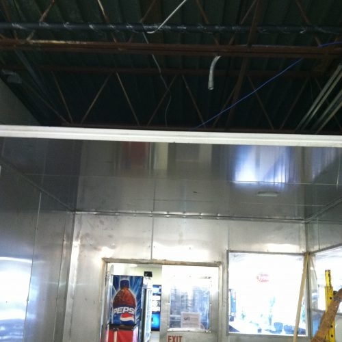 Insulated metal panels ceiling