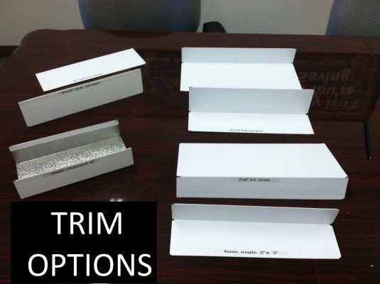 Metal Trim Options for Insulated Fiberglass panels